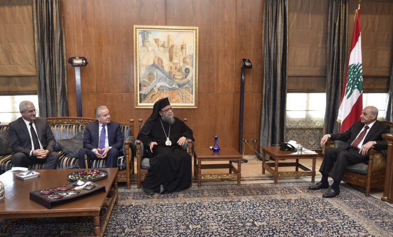 الرئيس بري التقى  سامبسون والمطران منصور وخير الدين